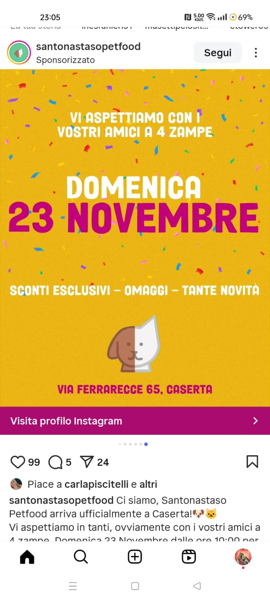 Grande Apertura a Caserta: Santonastaso PetFood Arriva in Via Ferrarecce con Sconti e Novità