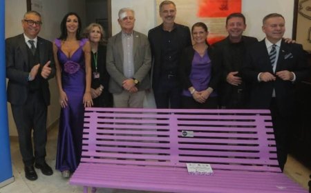 Violet Charity Gala: inaugurata la panchina viola