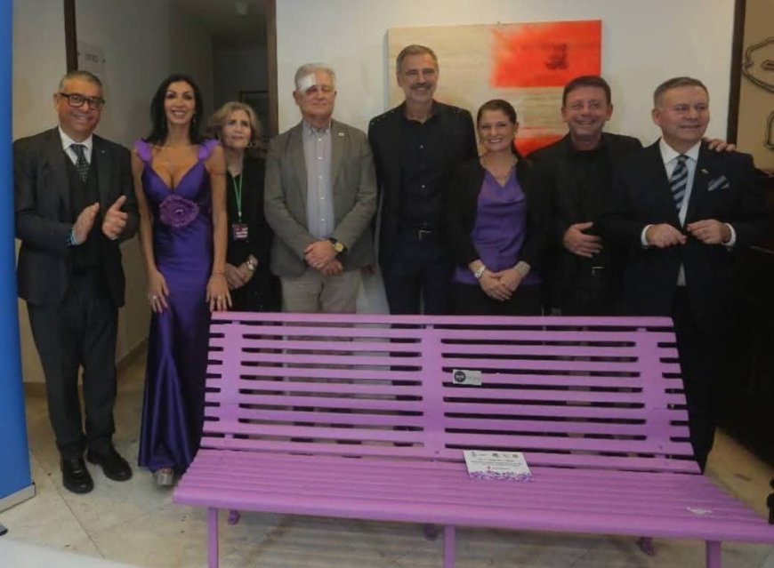 Violet Charity Gala: inaugurata la panchina viola