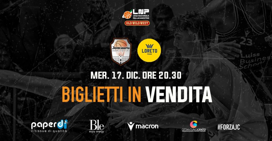 Juvecaserta–Pesaro: biglietti in vendita dal 12 dicembre