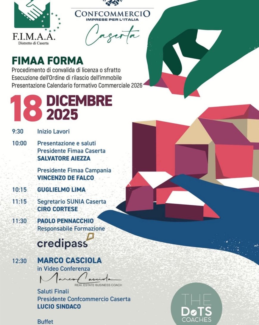 Caserta, formazione Fimaa: ultimo appuntamento 2025