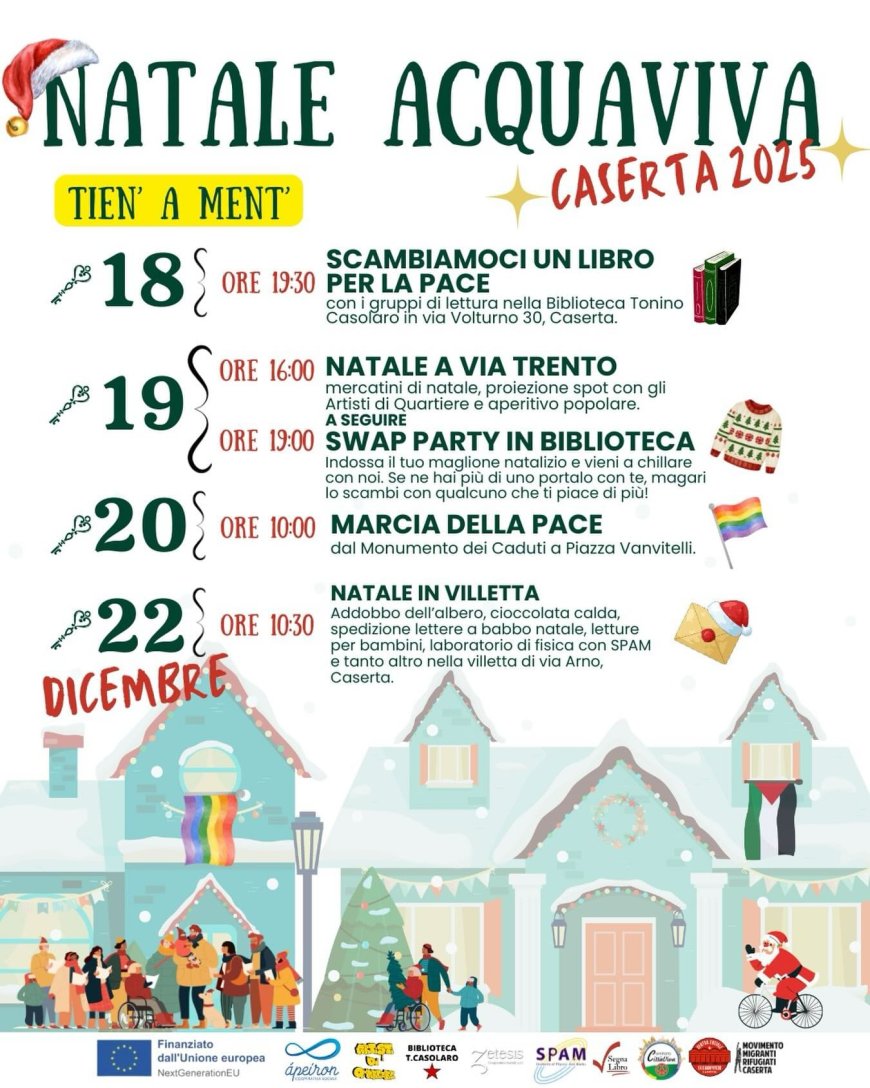Caserta: al via al Natale Acquaviva 2025