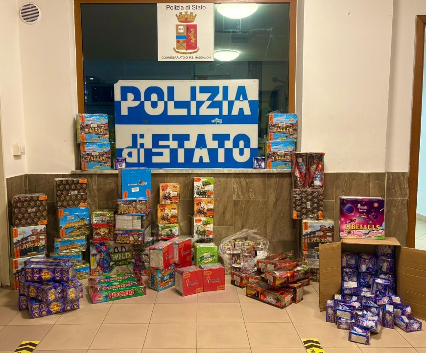 Sequestrati 25 kg di botti illegali a Maddaloni