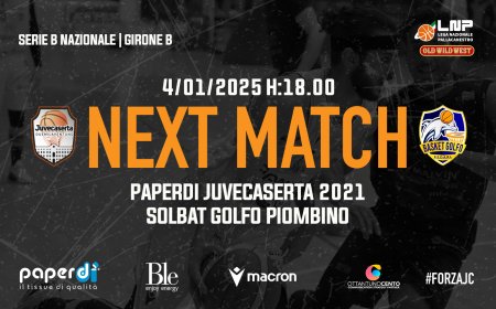 Juvecaserta, Piombino al PalaPiccolo per il debutto 2026