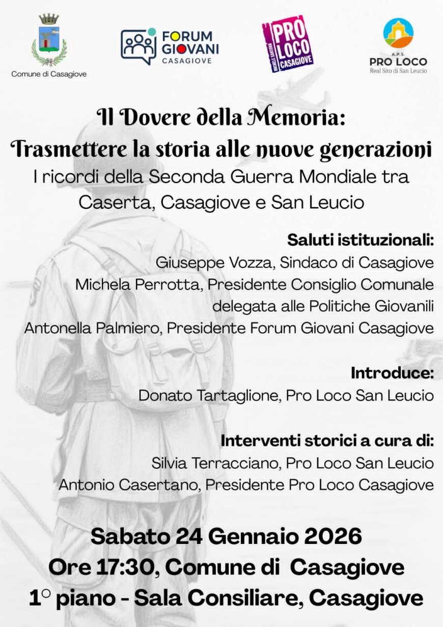Giornata della Memoria: convegno storico a Casagiove