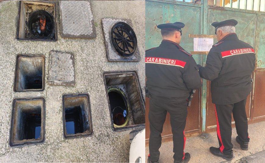 Rifiuti speciali e oli sversati in fogna: arresto a Orta di Atella