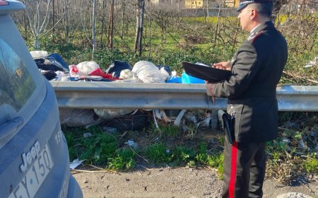 Deferito in stato di libertà per il reato di abbandono di rifiuti a Lusciano
