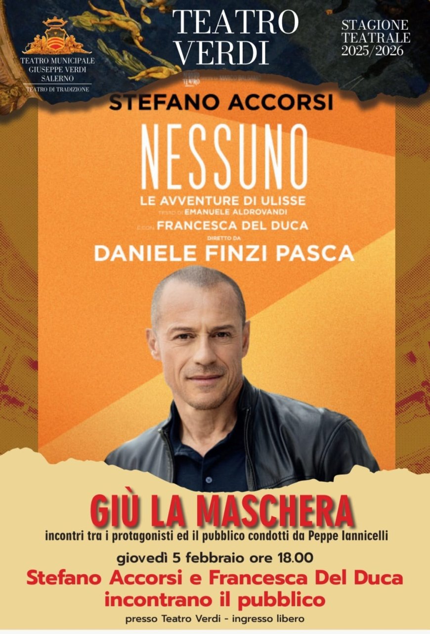 "Giù la Maschera" con Stefano Accorsi al Verdi di Salerno