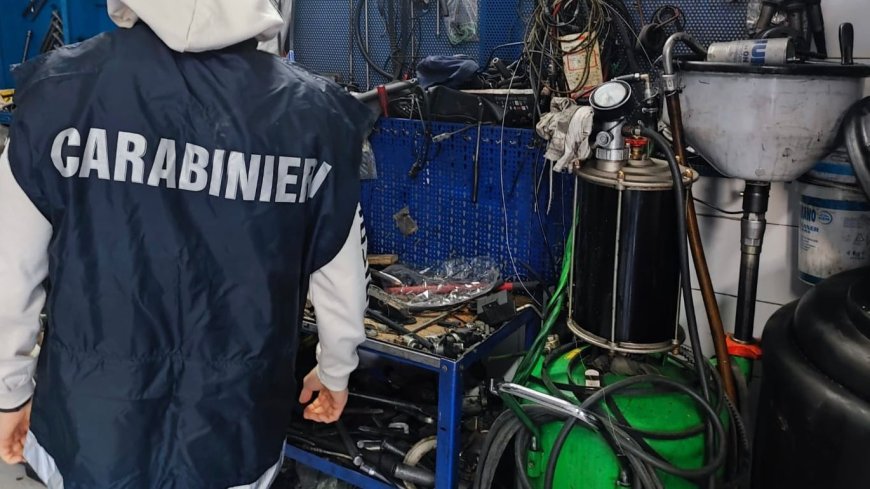 Terra dei fuochi: arrestato a Casaluce gestore di officina abusiva