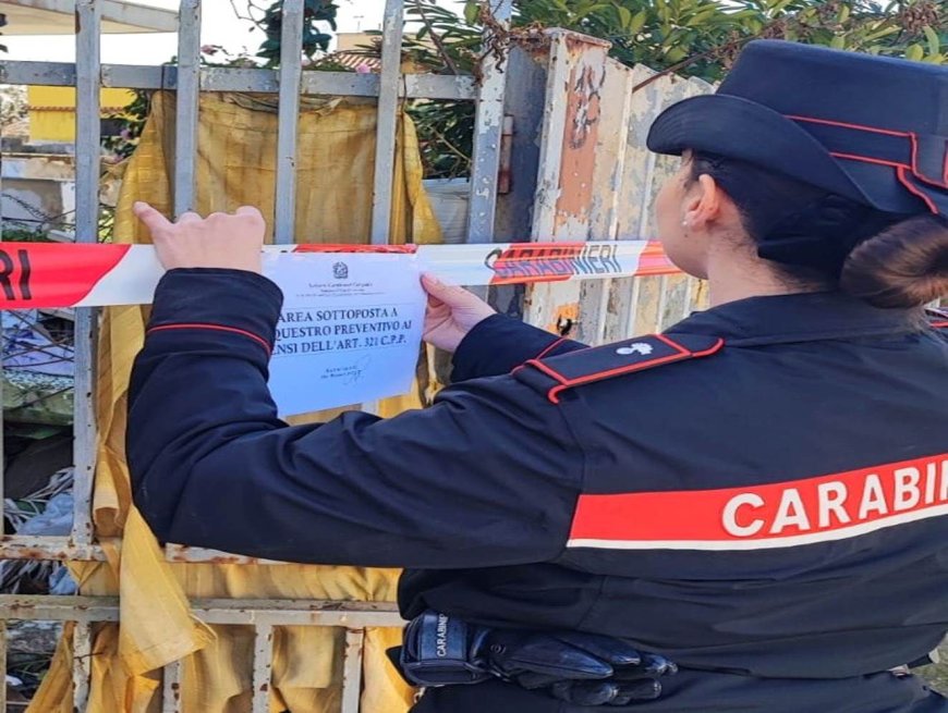 Frignano, rifiuti illeciti: 4 denunce e sequestro