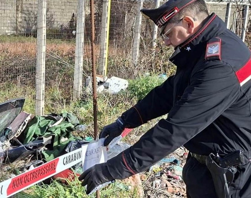 Rifiuti edili abbandonati: sequestro a Frignano